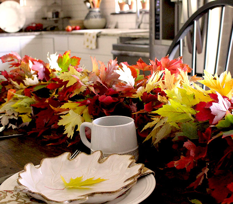 Autumn Leaf Table Decor inspiration diy