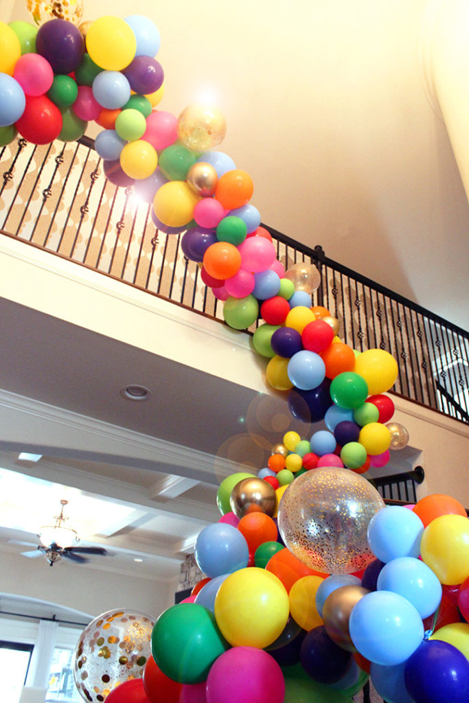Balloon Garland for Stairway