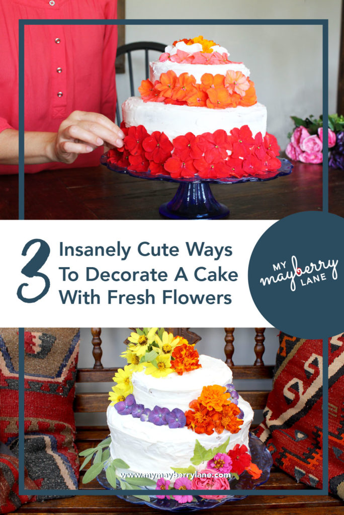 3 Insanely Cute Ways to decorate a cake with fresh flowers